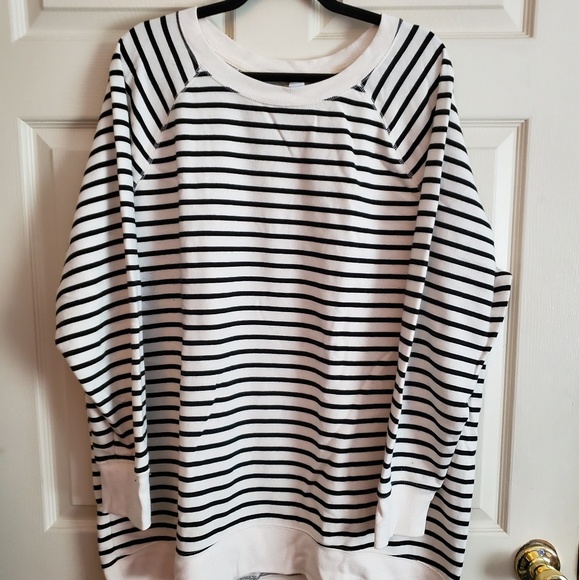 Old Navy Tops - Old Navy boat stripe tunic sweatshirt